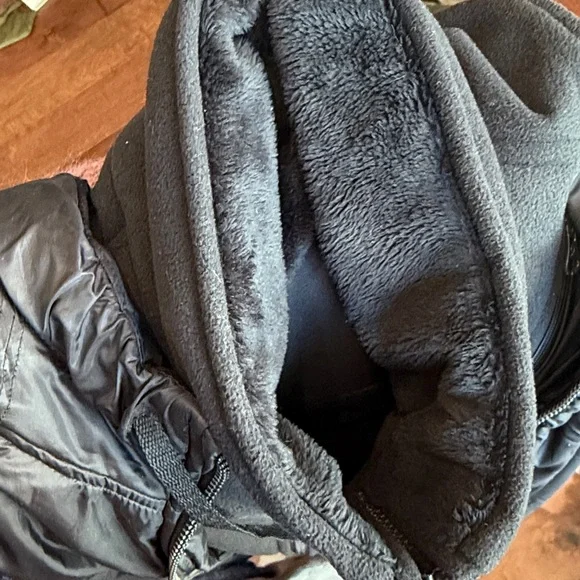 Lululemon 4 S scuba hoodie glyde in black w Sherpa removable dickie W4AKKS 2017 - Picture 6 of 9